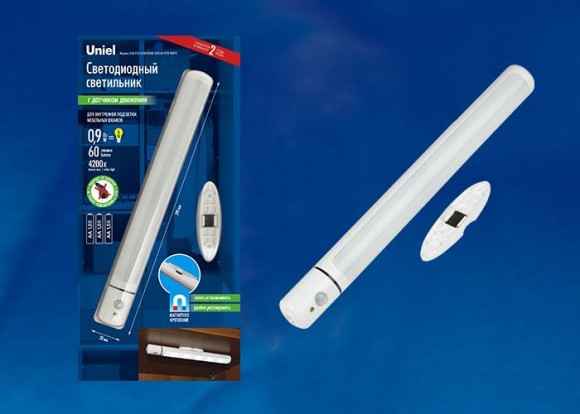 Мебельный светодиодный светильник (UL-00003037) Uniel ULM-F43-0,9W/4200K Sensor IP20 White Мебельный светодиодный светильник (UL-00003037) Uniel ULM-F43-0,9W/4200K Sensor IP20 White
