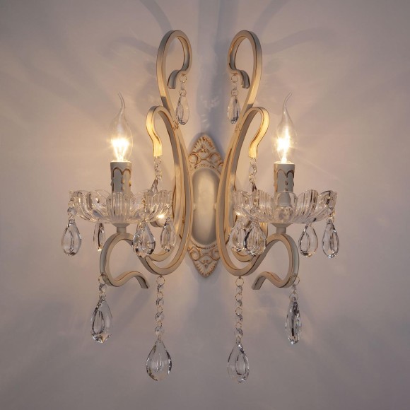 Бра с хрусталем 12205/2 белый Бра с хрусталем 12205/2 белый