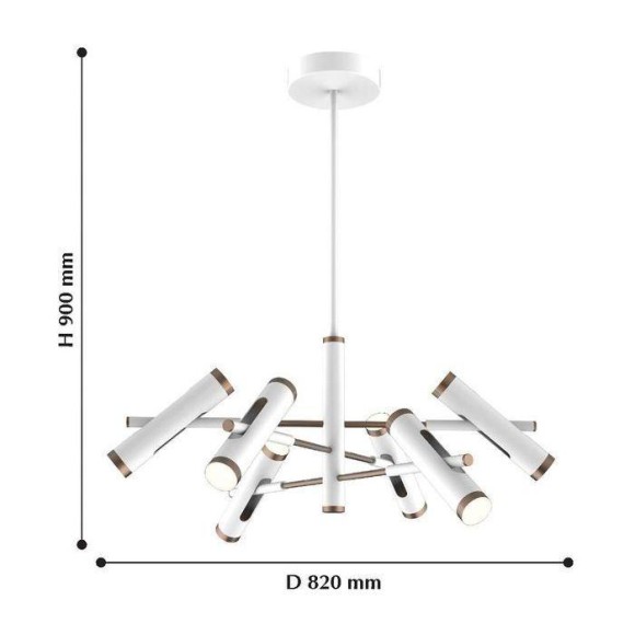 Подвесная светодиодная люстра Favourite Duplex 2325-12P Подвесная светодиодная люстра Favourite Duplex 2325-12P