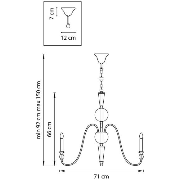 Люстра подвесная Lightstar Ragno 732067