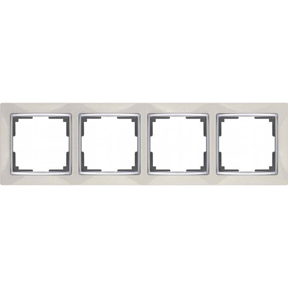 Рамка на 4 поста (слоновая кость) Werkel WL03-Frame-04-ivory