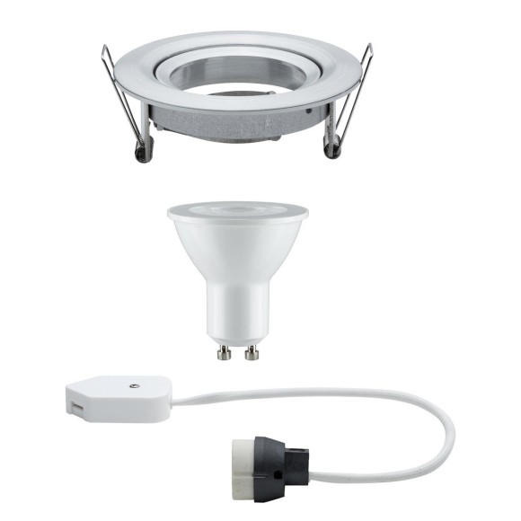 Светильник встраиваемый Paulmann Nova Premium 7Вт 460Лм 2700К GU10 LED IP23 230В Алюминий Димм 93602 Светильник встраиваемый Paulmann Nova Premium 7Вт 460Лм 2700К GU10 LED IP23 230В Алюминий Димм 93602