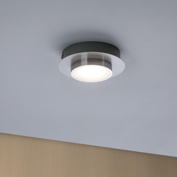 Светильник потолочный накладной Paulmann Liao D125мм 4.7Вт 430Лм 3000К LED IP20 230В БелыйХром 70942 Светильник потолочный накладной Paulmann Liao D125мм 4.7Вт 430Лм 3000К LED IP20 230В БелыйХром 70942