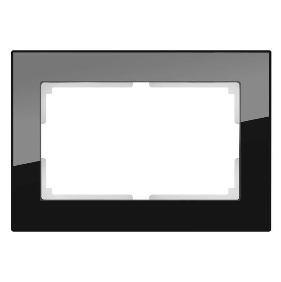 Рамка для двойной розетки (черный) Werkel WL01-Frame-01-DBL