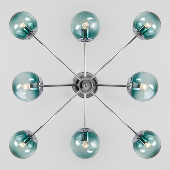 Потолочная люстра со стеклянными плафонами 30166/8 хром