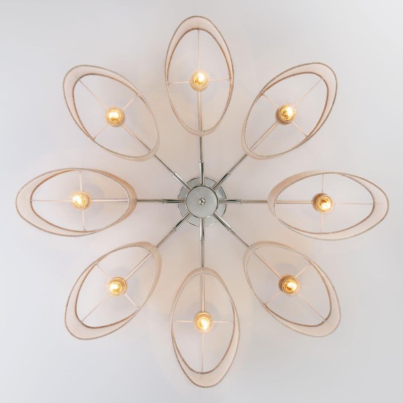 Потолочная люстра с овальными абажурами 60083/8 хром Потолочная люстра с овальными абажурами 60083/8 хром