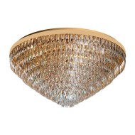 39461 Потолочный светильник VALPARAISO, 25х40W(E14), Ø980, H470, сталь, золото/хрусталь, прозрачный