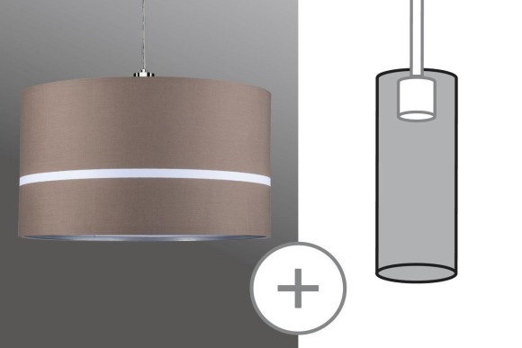 Абажур Paulmann Tessa Urail 2Easy D454мм макс.50Вт 230В Темно-коричневый Ткань 95468