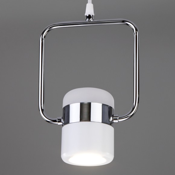 Подвесной светодиодный светильник с поворотным плафоном 50165/1 LED хром/белый