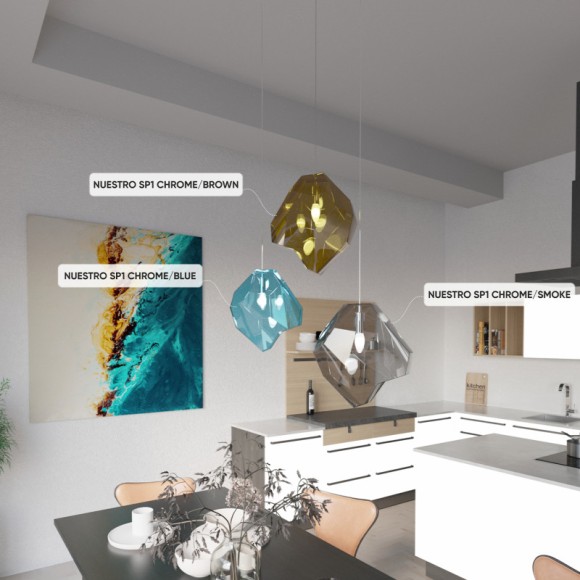 Детский светильник Crystal Lux NUESTRO SP1 CHROME/BLUE Детский светильник Crystal Lux NUESTRO SP1 CHROME/BLUE