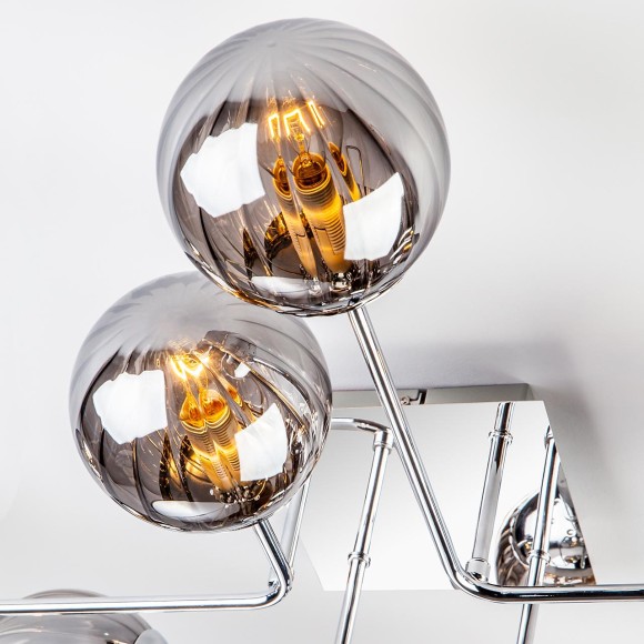 Потолочный светильник с круглыми стеклянными плафонами 30140/8 хром Потолочный светильник с круглыми стеклянными плафонами 30140/8 хром