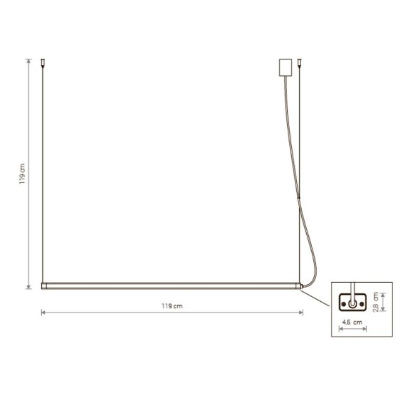 Подвесной светодиодный светильник Nowodvorski H LED 8910 Подвесной светодиодный светильник Nowodvorski H LED 8910