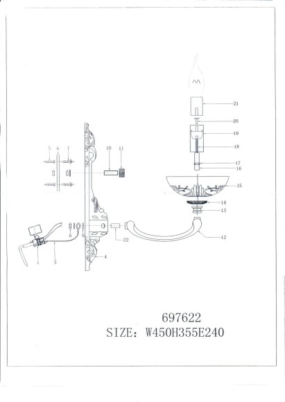 Бра Barcato 697622 Osgona Инструкция Бра Barcato 697622 Osgona Инструкция