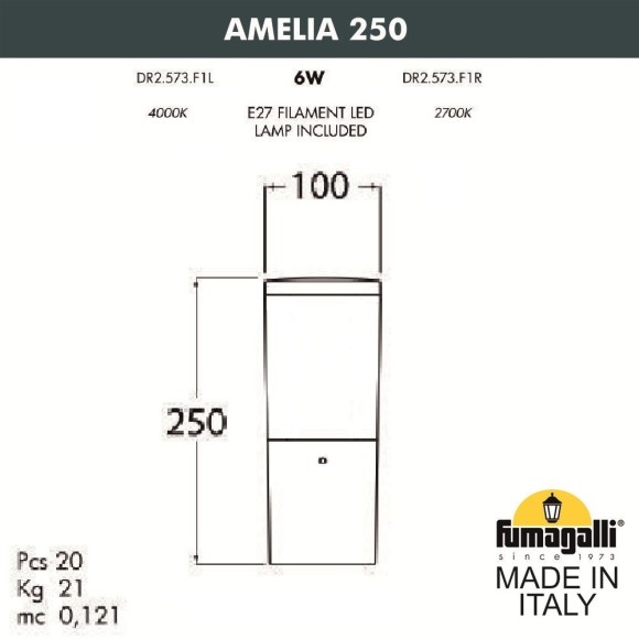 Ландшафтный фонарь FUMAGALLI AMELIA 250 Ландшафтный фонарь FUMAGALLI AMELIA 250
