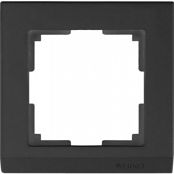 Рамка на 1 пост (черный) Werkel WL04-Frame-01-black