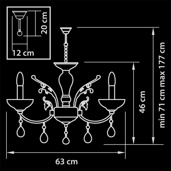 Люстра Boemia 717062 Osgona