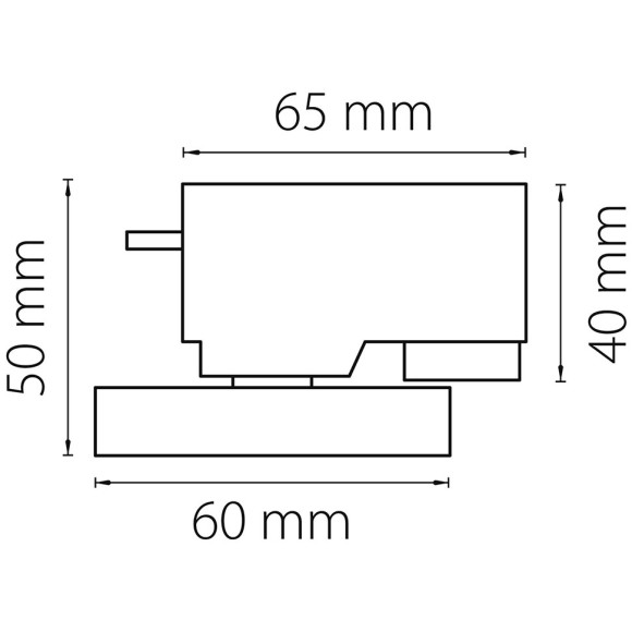 Трековое крепление с 1-фазным адаптером к 05104x Lightstar Asta 592076
