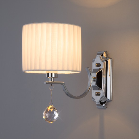 Бра с белым абажуром 60095/1 хром Бра с белым абажуром 60095/1 хром