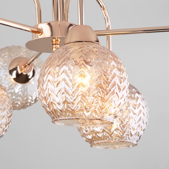 Потолочная люстра со стеклянными плафонами 30175/6 золото