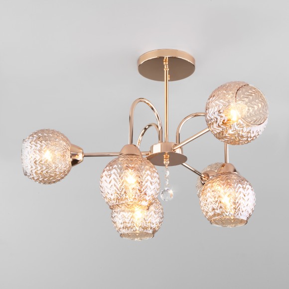 Потолочная люстра со стеклянными плафонами 30175/6 золото