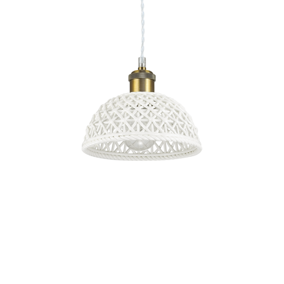 Светильник подвесной Ideal Lux Lugano SP1 макс.60Вт Е27 IP20 230В D19.5 Белый Керамика 206844
