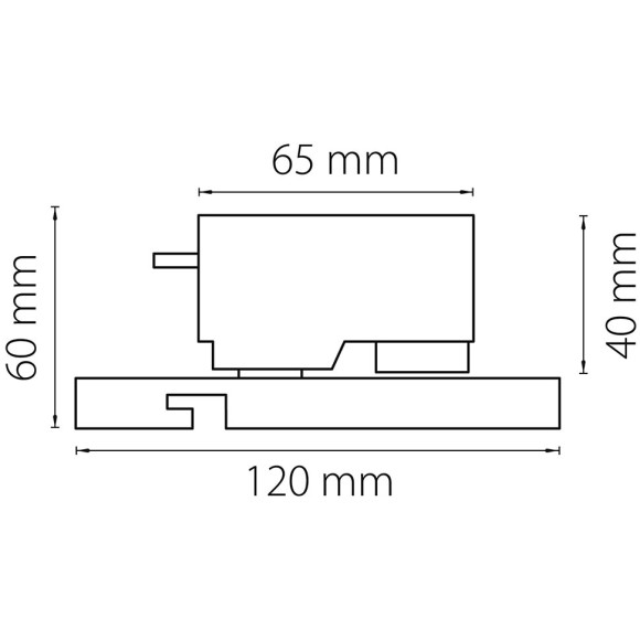Трековое крепление с 1-фазным адаптером к 21383х/21483х Lightstar Asta 592067 Трековое крепление с 1-фазным адаптером к 21383х/21483х Lightstar Asta 592067
