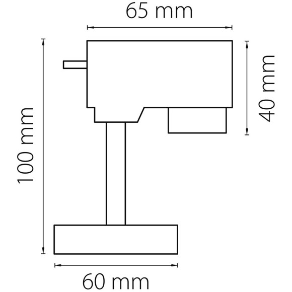 Трековое крепление с 1-фазным адаптером к 21443х/21448x Lightstar Asta 592059 Трековое крепление с 1-фазным адаптером к 21443х/21448x Lightstar Asta 592059