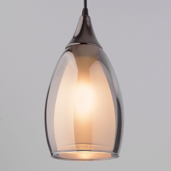 Подвесной светильник со стеклянным плафоном 50085/1 черный жемчуг Подвесной светильник со стеклянным плафоном 50085/1 черный жемчуг