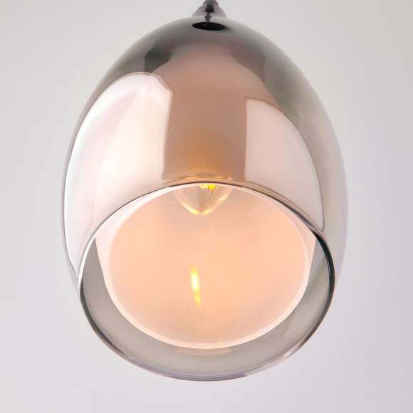 Подвесной светильник со стеклянным плафоном 50085/1 черный жемчуг Подвесной светильник со стеклянным плафоном 50085/1 черный жемчуг