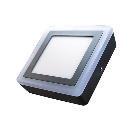 Светильник светодиодный квадратный черный 500SQ-12/4-3000/4000-Bk ELVAN