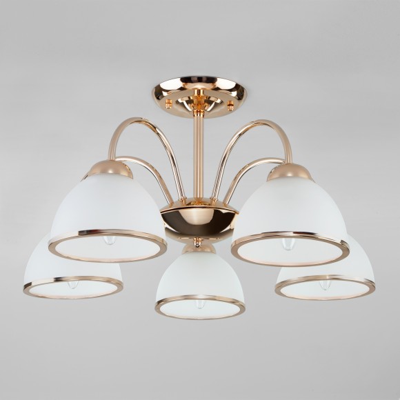 Потолочная люстра со стеклянными плафонами 30174/5 золото Потолочная люстра со стеклянными плафонами 30174/5 золото
