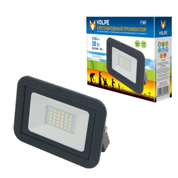 Прожектор светодиодный (UL-00003287) Volpe 30W 3000K ULF-Q511 30W/WW IP65 220-240В Black Прожектор светодиодный (UL-00003287) Volpe 30W 3000K ULF-Q511 30W/WW IP65 220-240В Black