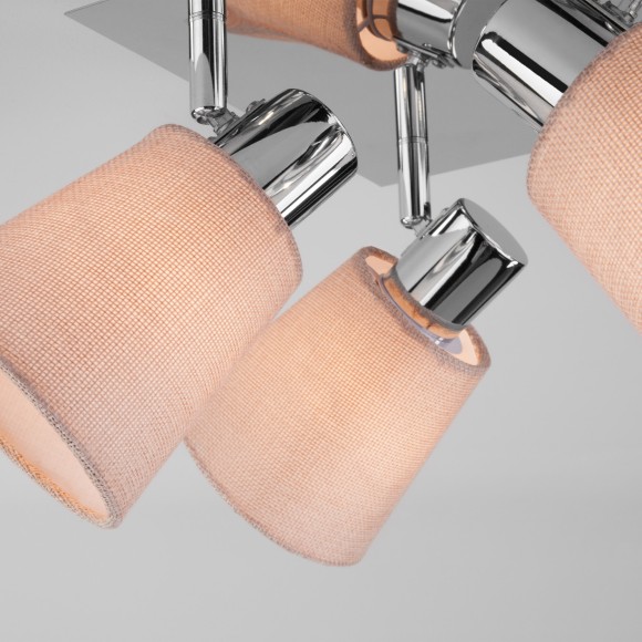 Потолочный светильник с поворотными абажурами 20080/4 хром/бежевый