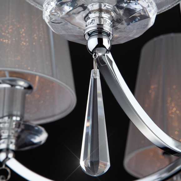 Подвесная люстра с хрусталем 60079/5 хром Подвесная люстра с хрусталем 60079/5 хром