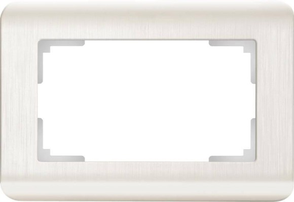 Рамка для двойной розетки (перламутровый) Werkel WL12-Frame-01-DBL