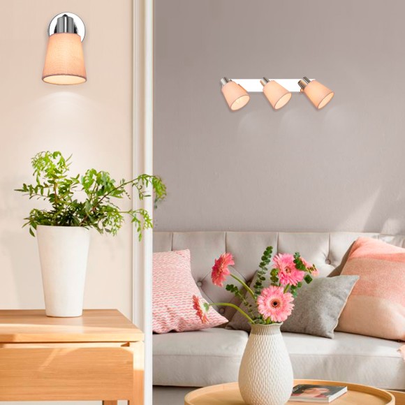 Настенный светильник с выключателем 20080/3 хром/бежевый