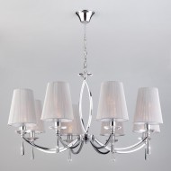 Подвесная люстра с абажурами 60079/8 хром Подвесная люстра с абажурами 60079/8 хром