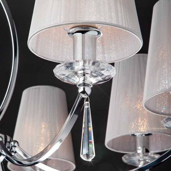 Подвесная люстра с абажурами 60079/8 хром Подвесная люстра с абажурами 60079/8 хром