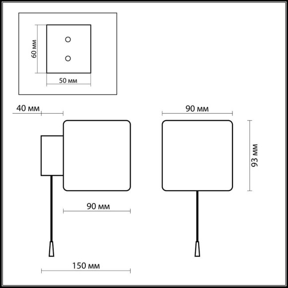 Настенный светильник с выключателем Faro 2183/1W Odeon Light