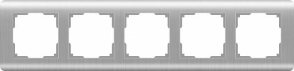 Рамка на 5 постов  (серебряный) Werkel WL12-Frame-05
