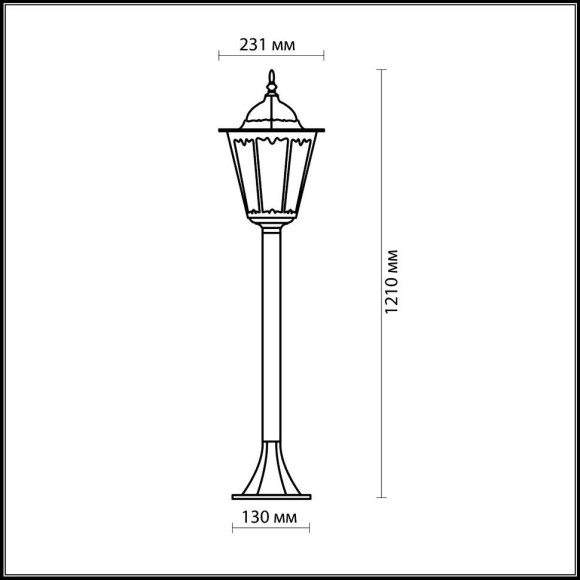 Уличный светильник 150 см Lano 2322/1F Odeon Light
