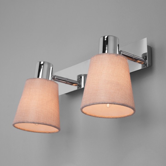 Настенный светильник с выключателем 20080/2 хром/бежевый