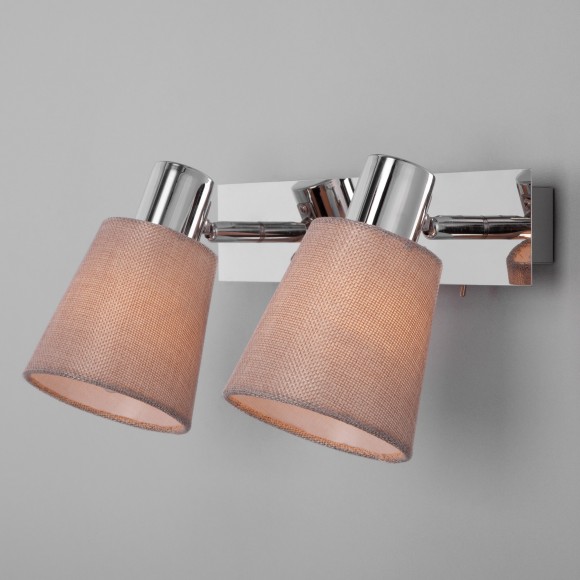 Настенный светильник с выключателем 20080/2 хром/бежевый