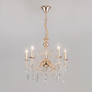 Подвесная люстра с хрусталем 10094/5 золото/прозрачный хрусталь Strotskis