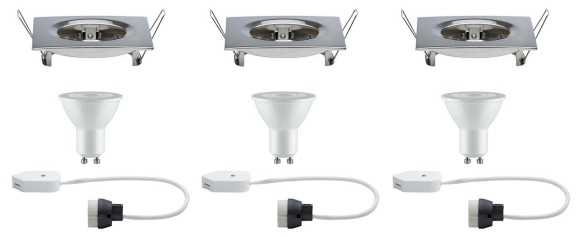 93615 Светильник Prem EBL Nova eckig dim LED 3x_W Eisen g