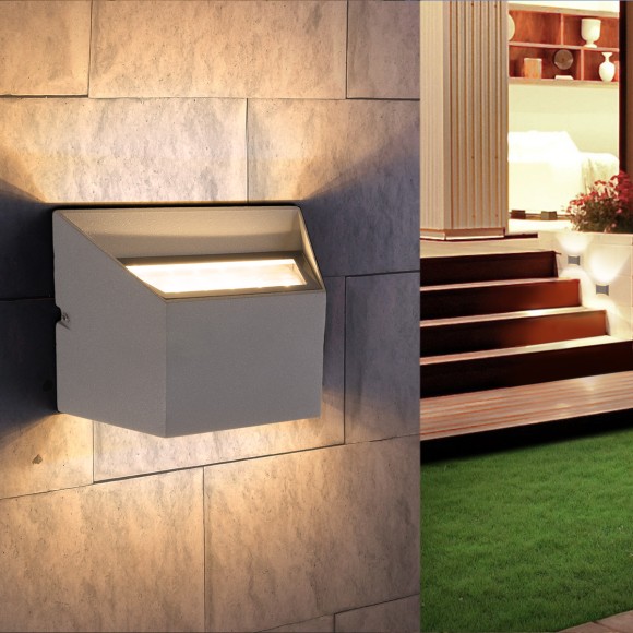 Ofion double алмазный серый уличный настенный светодиодный светильник 1615 TECHNO LED Elektrostandard