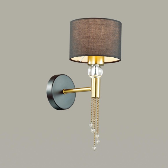 4516/1W NEOCLASSI LN21 116 античная латунь, черный Бра E27 60W 220V SANTIAGO 4516/1W NEOCLASSI LN21 116 античная латунь, черный Бра E27 60W 220V SANTIAGO