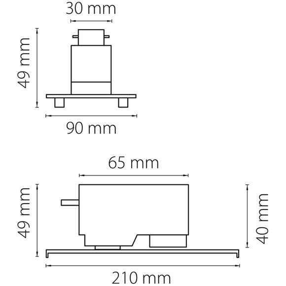 Трековое крепление к 05122x Lightstar Asta 592046 Трековое крепление к 05122x Lightstar Asta 592046