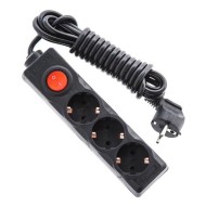 Удлинитель (UL-00003609) Uniel 2гн х 7м с/з Standard S-GCD3-7B Black