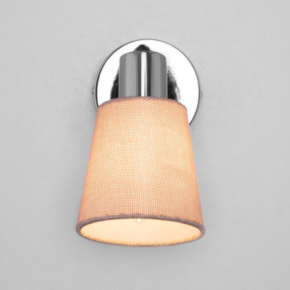 Светильник настенный с выключателем 20080/1 хром/бежевый